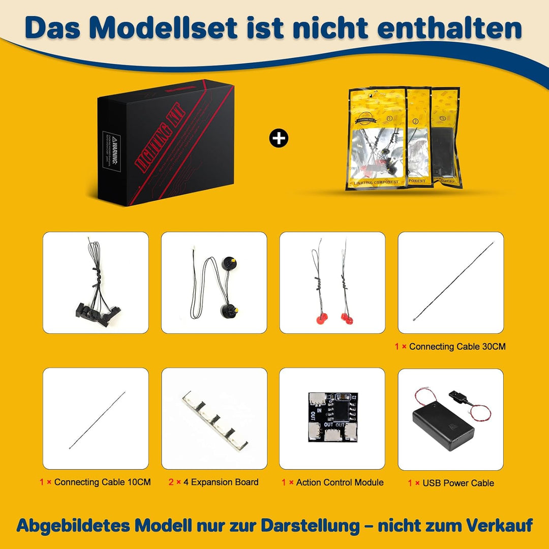 LocoLee Licht Kompatibel mit Lego Star Wars 75398 C-3PO Optische Version,Nur Lichter Set - Kein Mode