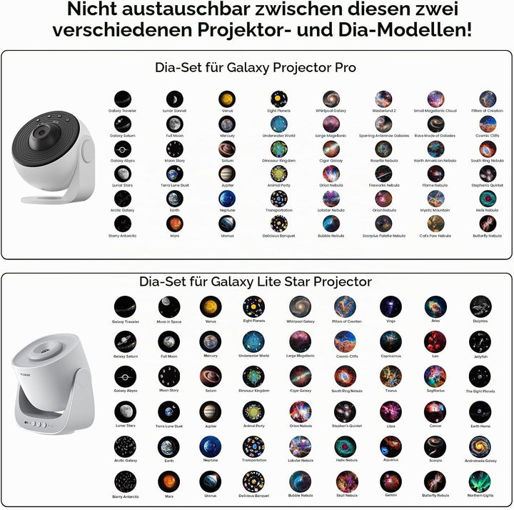 YUNRAY Galaxy Projector Disc – Ultra HD Projektionsscheiben, kompatibel mit YUNRAY Galaxy Projector
