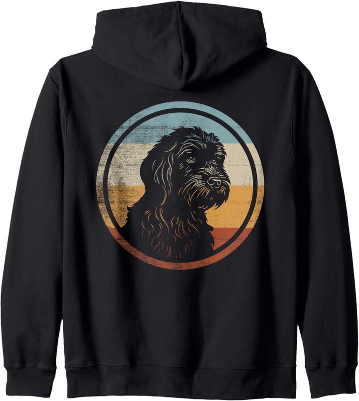 Retro Style Portugiesischer Wasserhund Hund Kapuzenjacke
