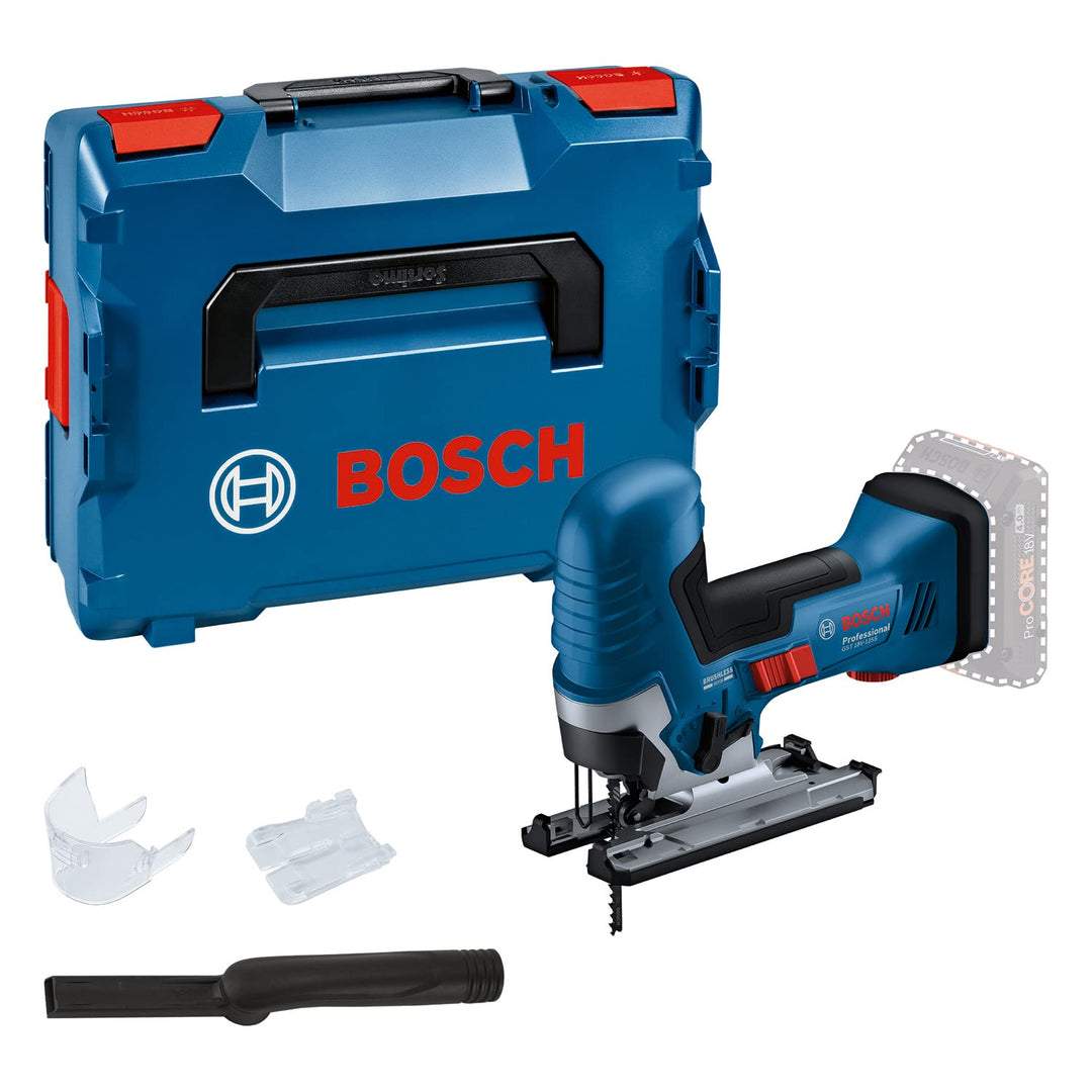Bosch Professional 18V System Akku Stichsäge GST 18V-125 S (ideal für Kurven- und Abschnitte, SDS-Sä