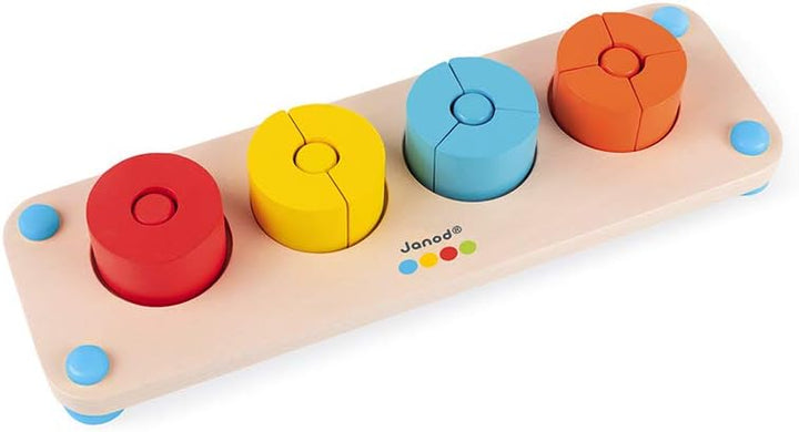 Janod - Essentiel - Das Bruchrechnen - Lernspiel aus Holz Babys und Kleinkinder - Zahlen und Mathema