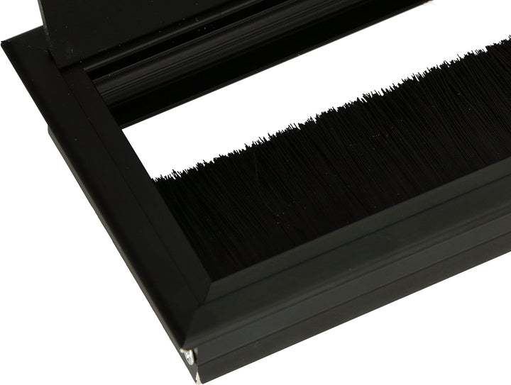 KOTARBAU® 2er Set Aluminium Kabeldurchführung 120x80 mm für Möbel Schwarz Kabeldose Kabeldurchlass E