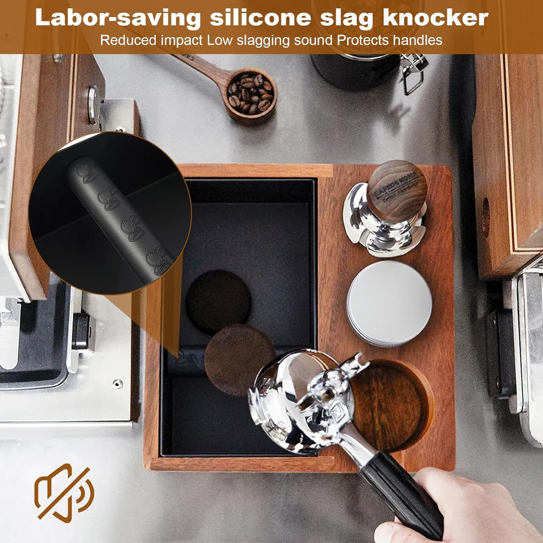 Tamperstation, Espresso Tamper Station, Espresso Tamperstation und Klopfbox, Espresso Tamper Station