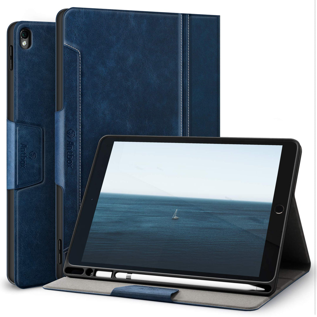 Antbox Hülle für iPad Air 3 2019 10.5 Zoll/iPad Pro 10.5 2017 mit Apple Pencil Halter Auto Schlaf/Wa