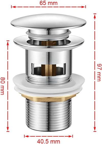 Ibergrif M11057 Wasserhahn Bad-Mischbatterie & M20502, Universal Ablaufgarnitur POP UP- Anti-Blockin