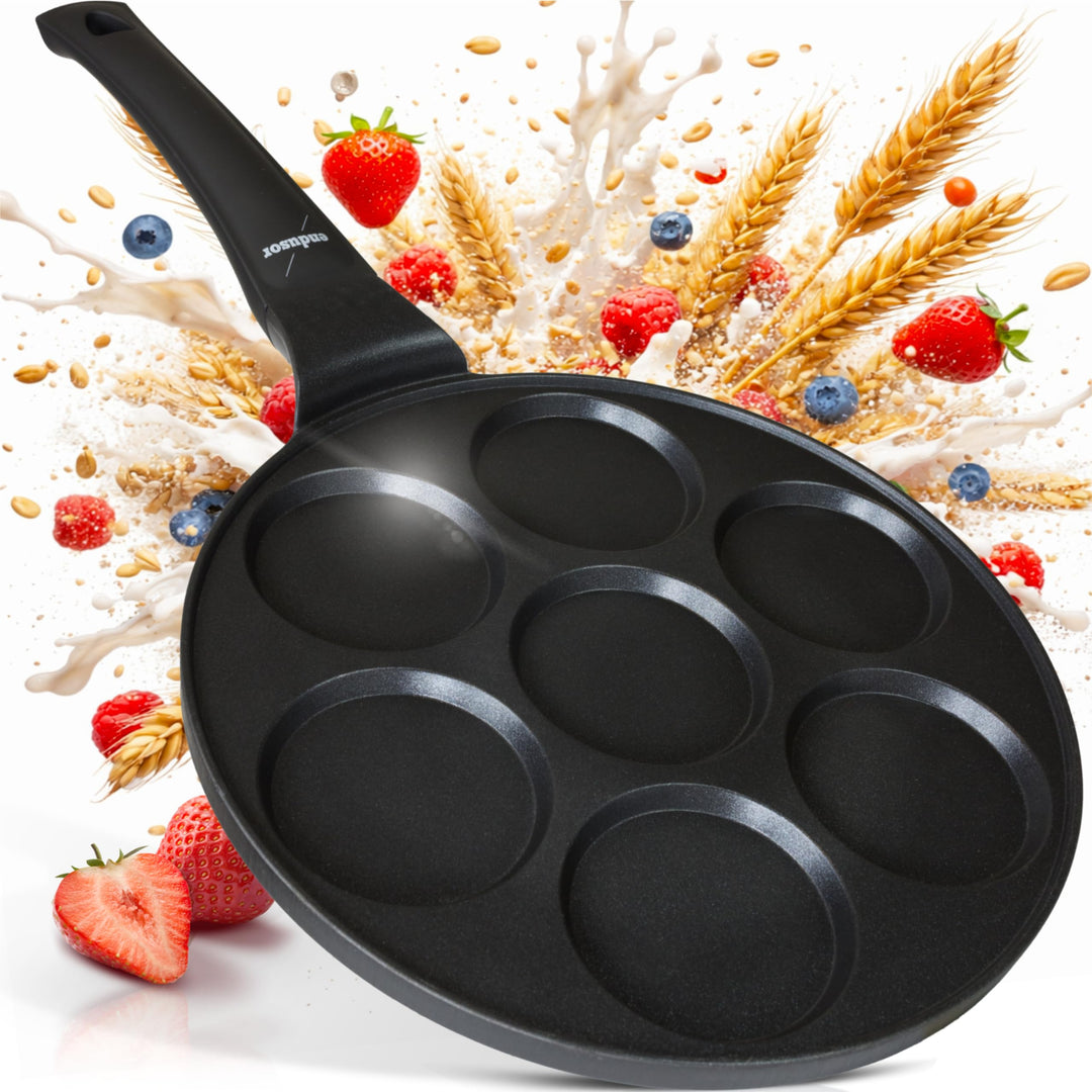 endusor Pancake Pfanne Spiegeleipfanne - Ø26cm mit [PowerShield]-Beschichtung | Induktion Ceran Gas