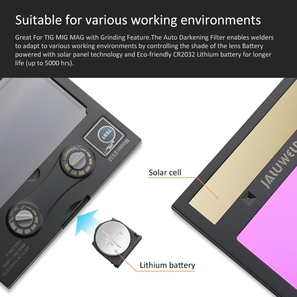 Automatik Schweisshelm Vollautomatik Schweisshelme Automatische Abdunkelung Solar Schweissmaske Gros