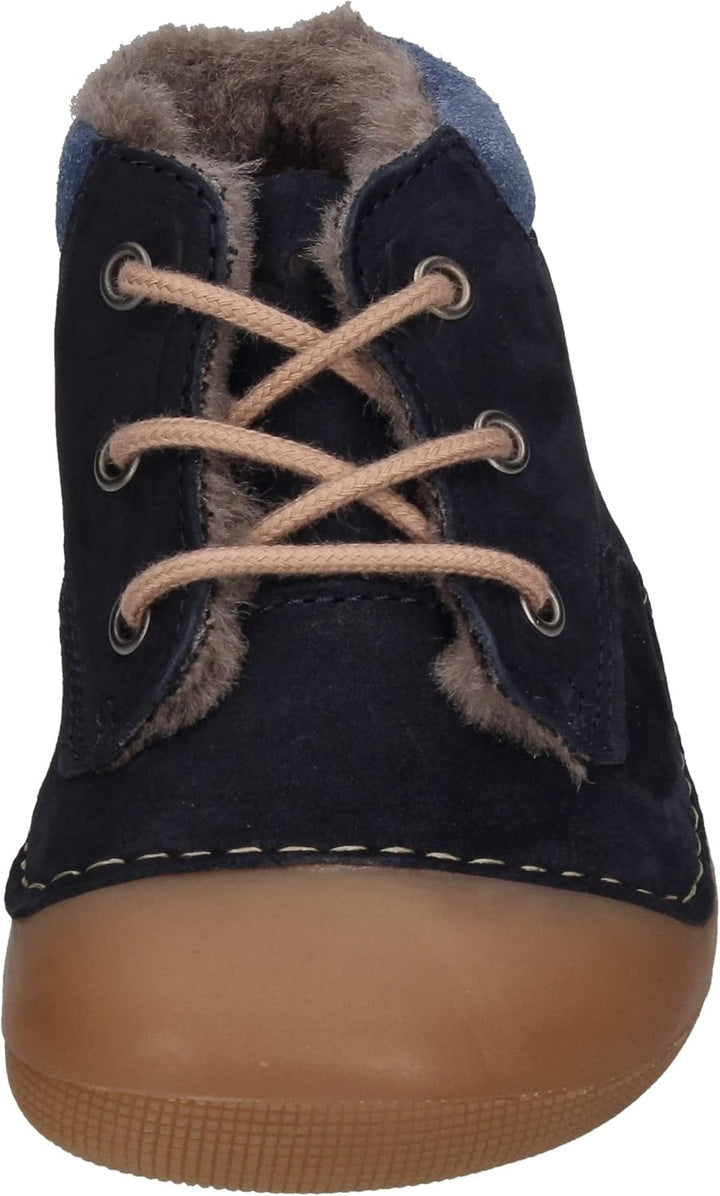 KOEL Barefoot Lauflernschuhe - AVA Bio Nubuk Lambswool Blue 19 EU Blau, 19 EU Blau