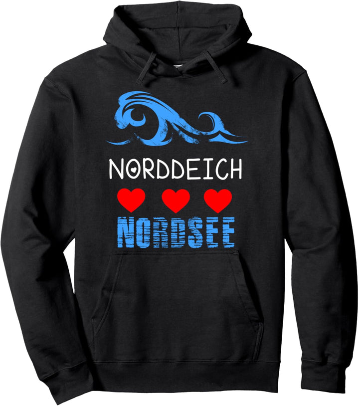 Norddeich Norden Nordsee Wellen Pullover Hoodie