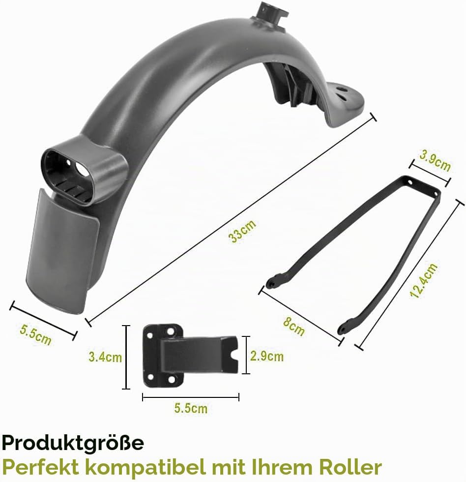 Premium Schutzblech Set für E-Scooter – Kompatibel mit Xiaomi M365, 1S, Pro, Pro 2, Mi3 &amp; Scooter 3