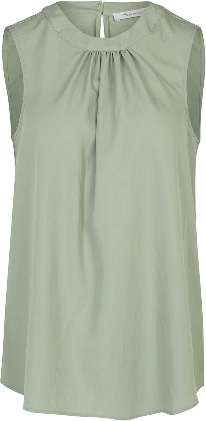 Tamaris Damen AVEIRO AOP Gewebtes Rundhalsausschnitt Top 38 Gossamer Green, 38 Gossamer Green