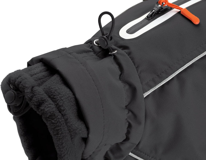 HUNTER Hundemantel NORDBY, Farbe: schwarz, wasserabweisend, warm gefüttert, reflektierend, ideal für