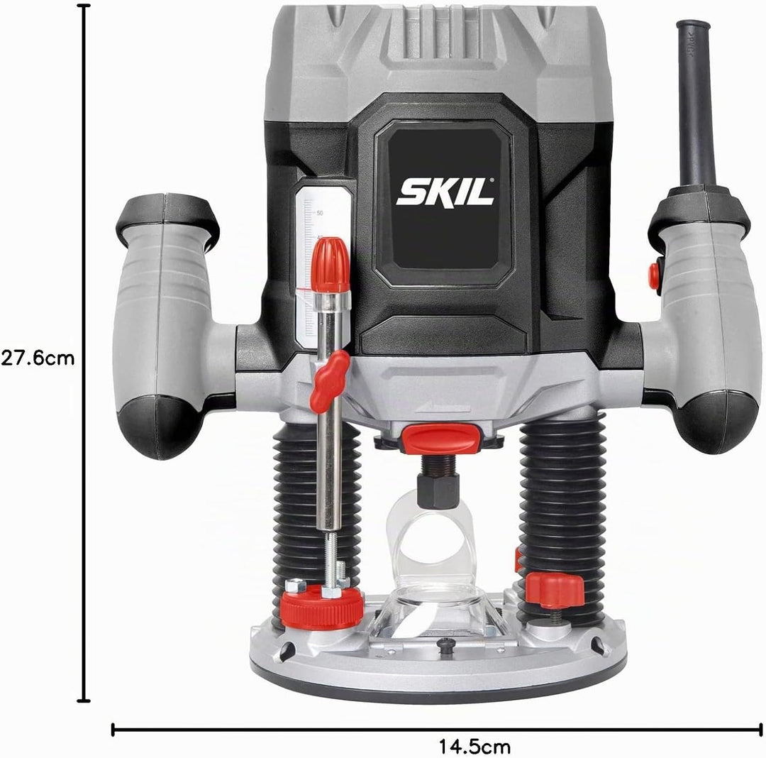 Skil Oberfräse 1841 AA (mit Gasgebeschalter und Tiefeneinstellung, optimale Kontrolle; 1200 W)
