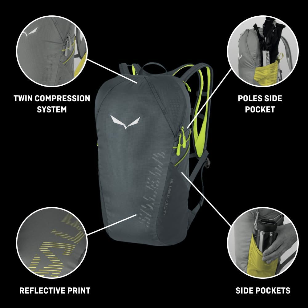 Salewa Unisex Ultra Train 18 Bp Speed Hiking Backpack (1er Pack) Einheitsgrösse Alloy, Einheitsgröss