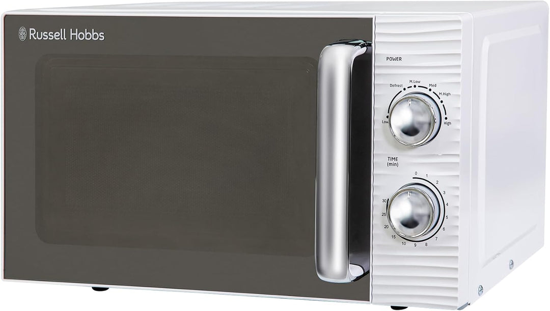 Russell Hobbs RHM1731 Inspire Solo Mikrowelle, 17 Liter, 700W, Weiss, mit 5 Leistungsstufen, Timer,