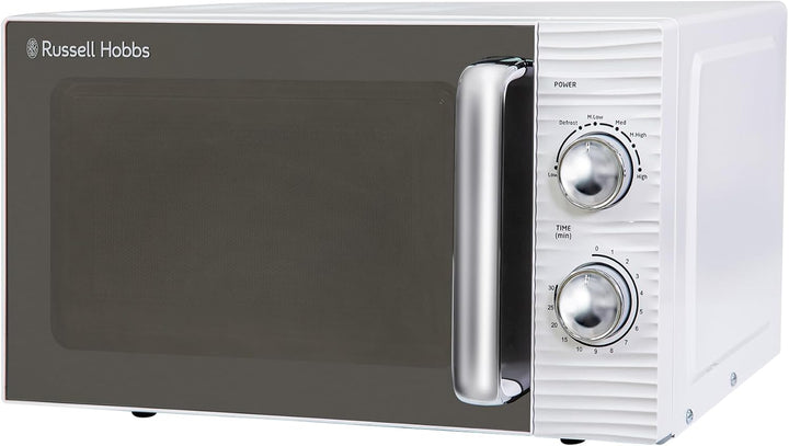 Russell Hobbs RHM1731 Inspire Solo Mikrowelle, 17 Liter, 700W, Weiss, mit 5 Leistungsstufen, Timer,