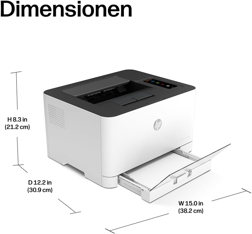 HP Color Laser 150nw Farb-Laserdrucker (Drucker, USB, LAN, WLAN),weiss-grau Drucker WLAN
