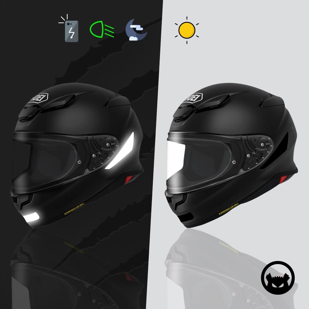 FYB© Set mit 5 reflektierenden Streifen, wiederverwendbar, kompatibel mit Helm Shoei NXR 2™, 3M™ Tec