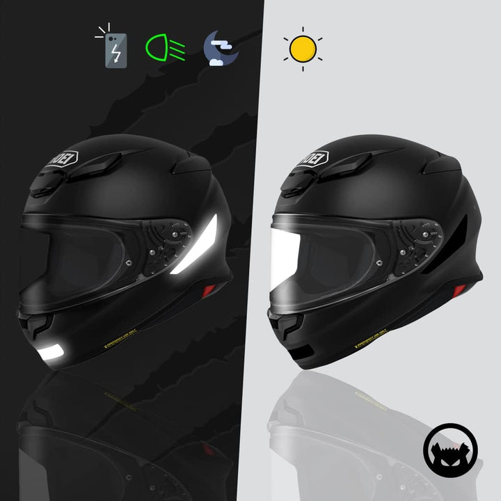 FYB© Set mit 5 reflektierenden Streifen, wiederverwendbar, kompatibel mit Helm Shoei NXR 2™, 3M™ Tec