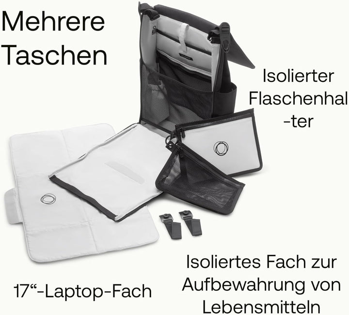 Bugaboo Wickelrucksack, Wasserabweisende Tasche aus nachhaltigem Material, Einfach zu reinigen, mit