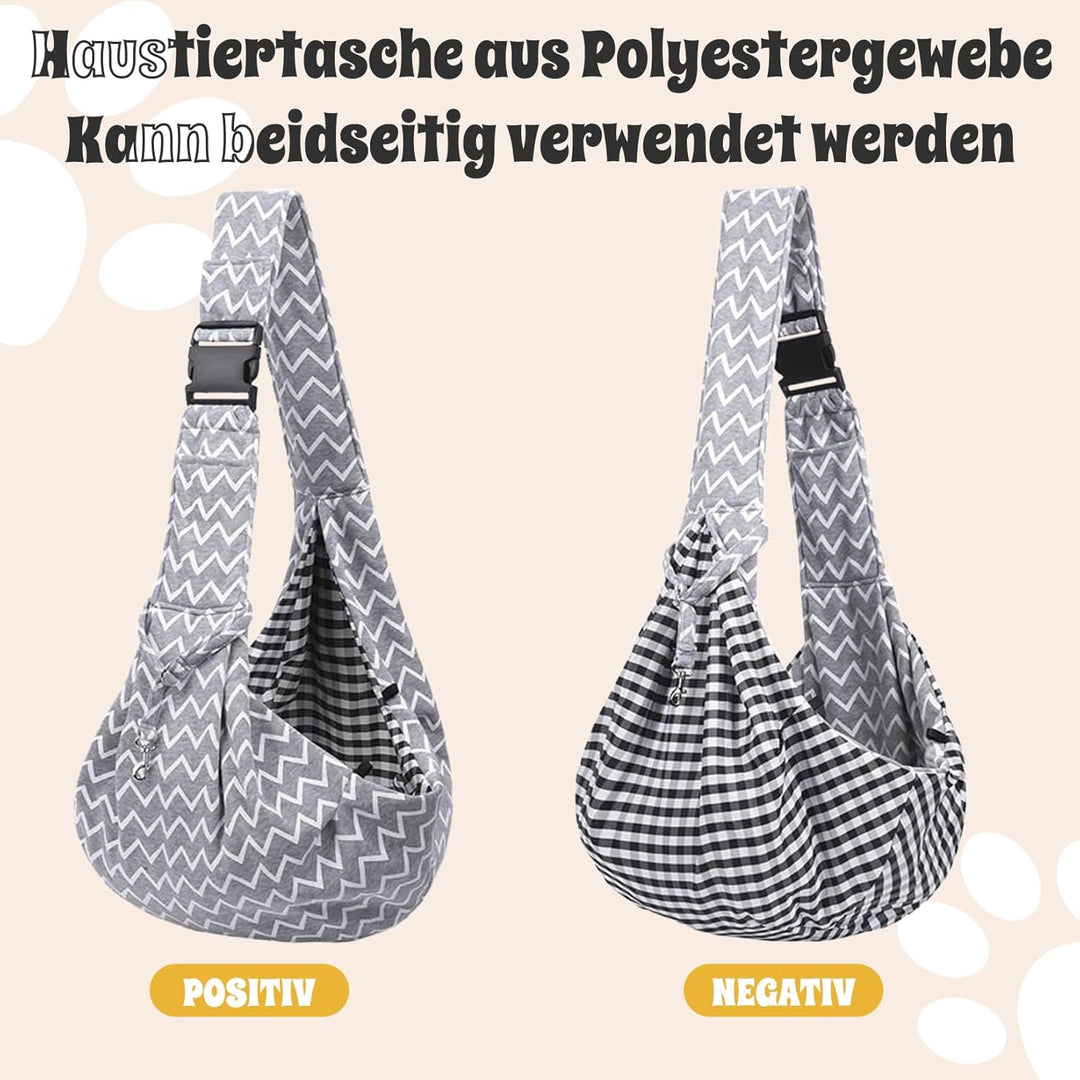 Forhandy Hundetragetasche, Tragbare Wendbarer Tragetasche Hund mit Verstellbare Schultergurt und Fro