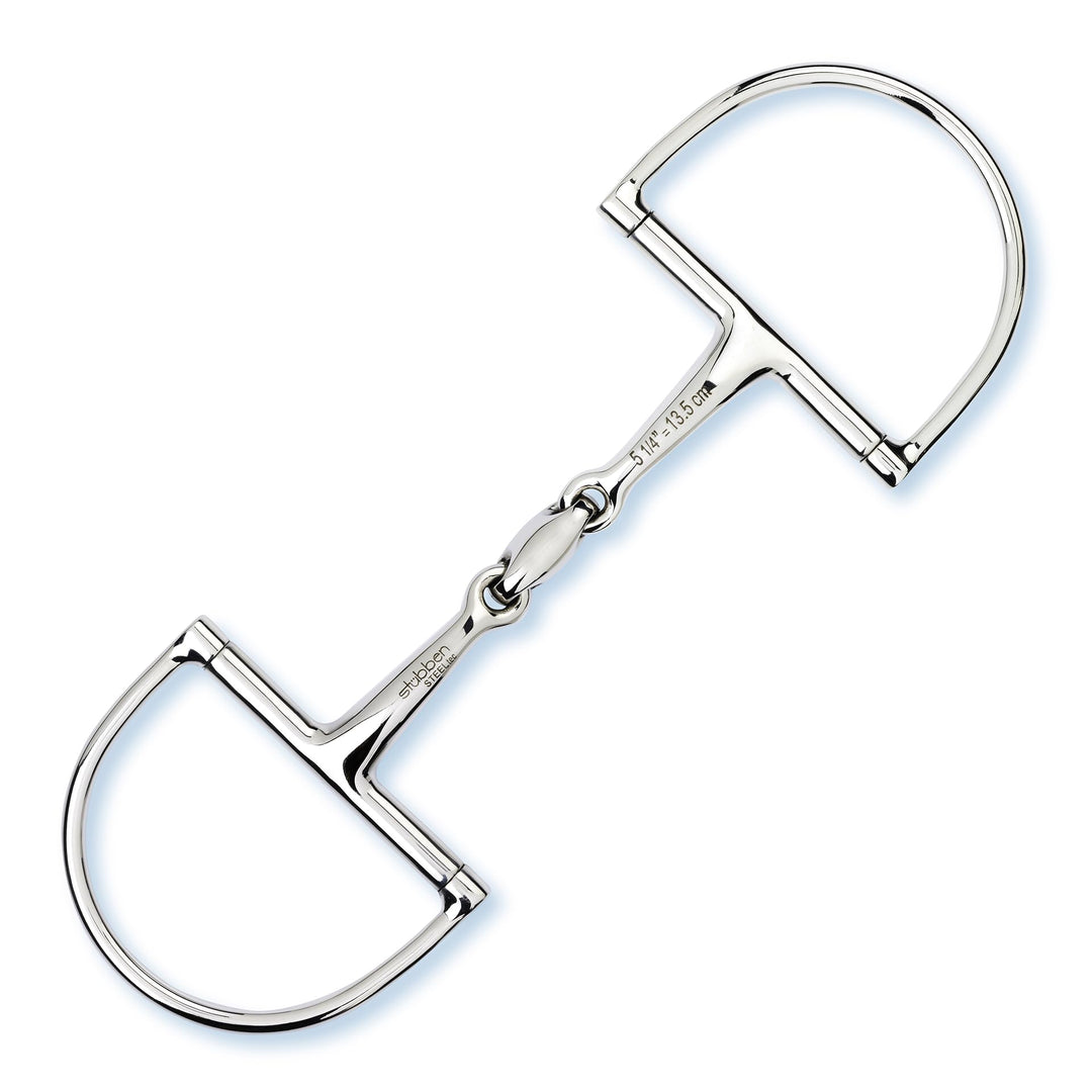 Stübben Gebiss 2251 D-Ring-Trense Easy Control doppelt gebrochen 13,5 cm - 14 mm - Edelstahl, 13,5 c