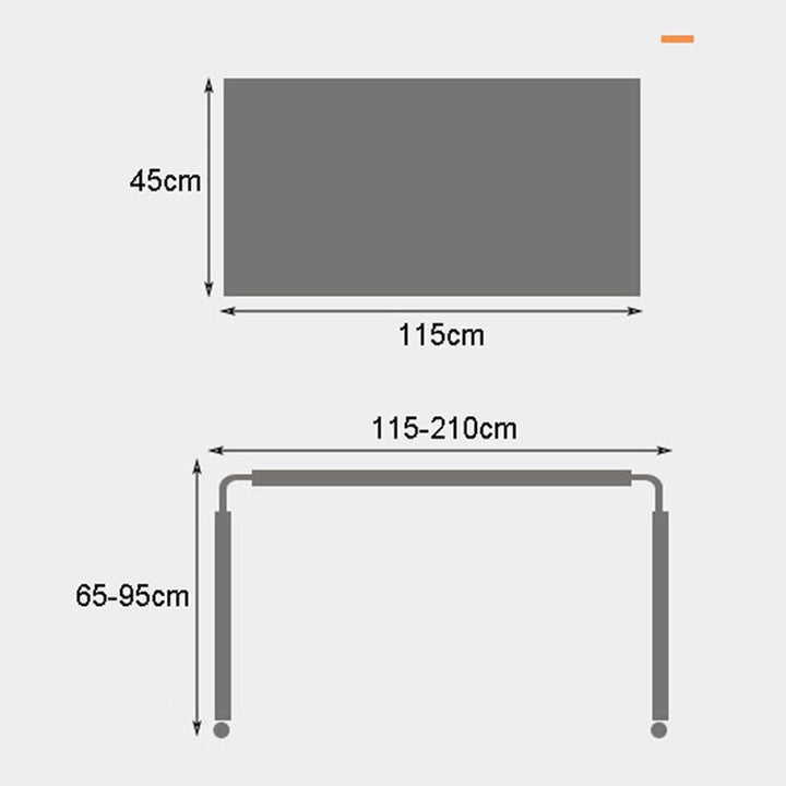 GXQFC Über-Betttisch auf 4 Rollen, Mobiler Schreibtisch Pflegetisch Höhenverstellbar 65-95CM/Breiten