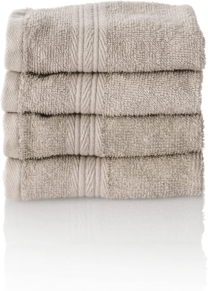 ALCLEAR Premium Frottier Handtuch Set, Frotteeserie in 6 Farben und 5 Grössen, Farbe: SILBERGRAU, 2X