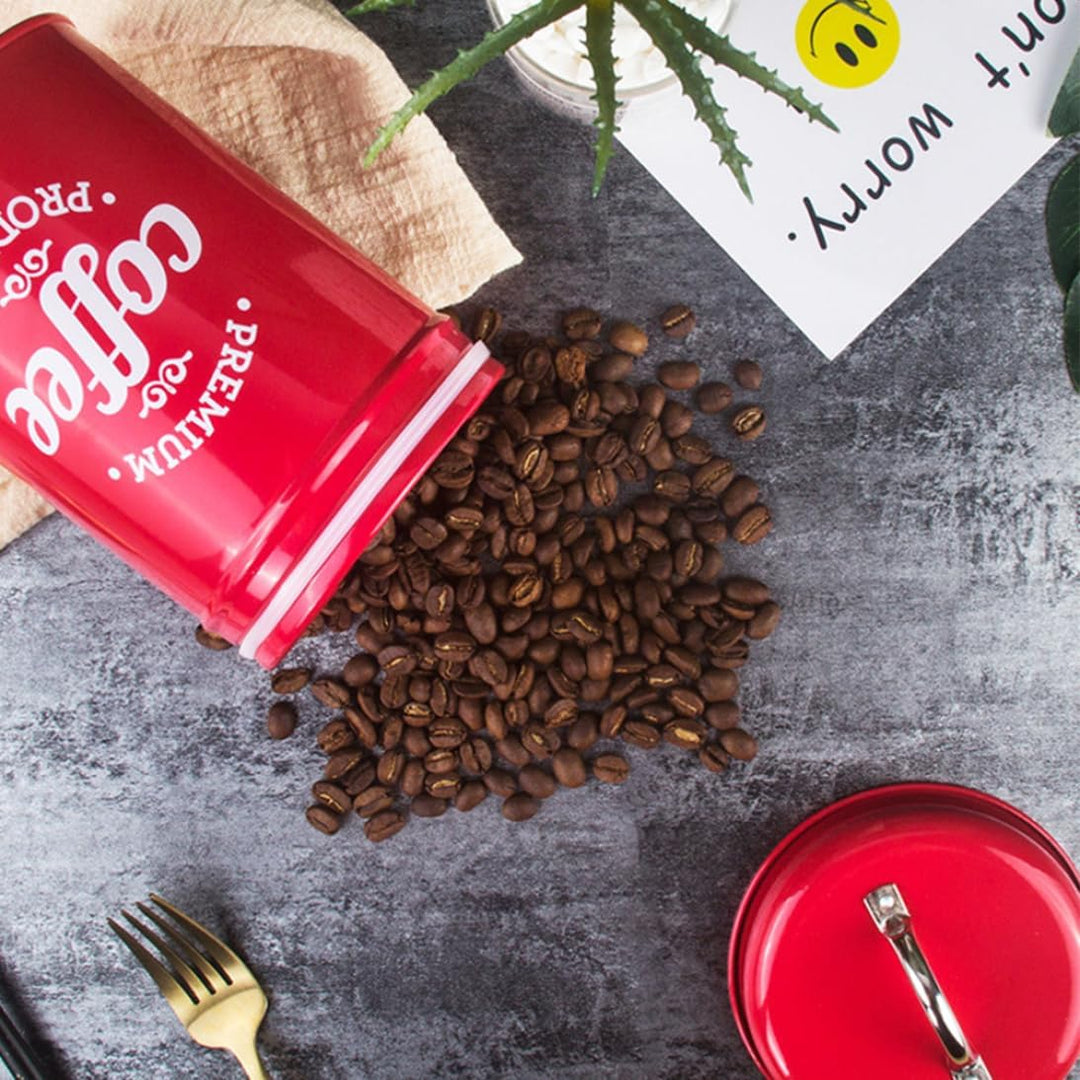 Küchenkanister luftdichtes Metallkanister Dekorationen mit Deckel Set für Zucker Kaffee Tee Aufbewah