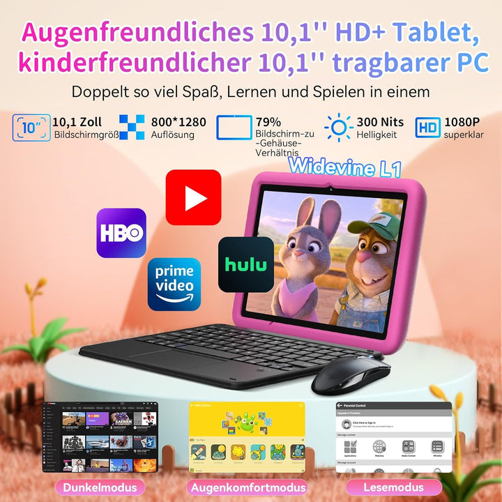 Blackview TabA6Kids Kinder Tablet Android 14 ,12GB RAM+128GB ROM(1TB TF) Octa Core Tablet für Kinder