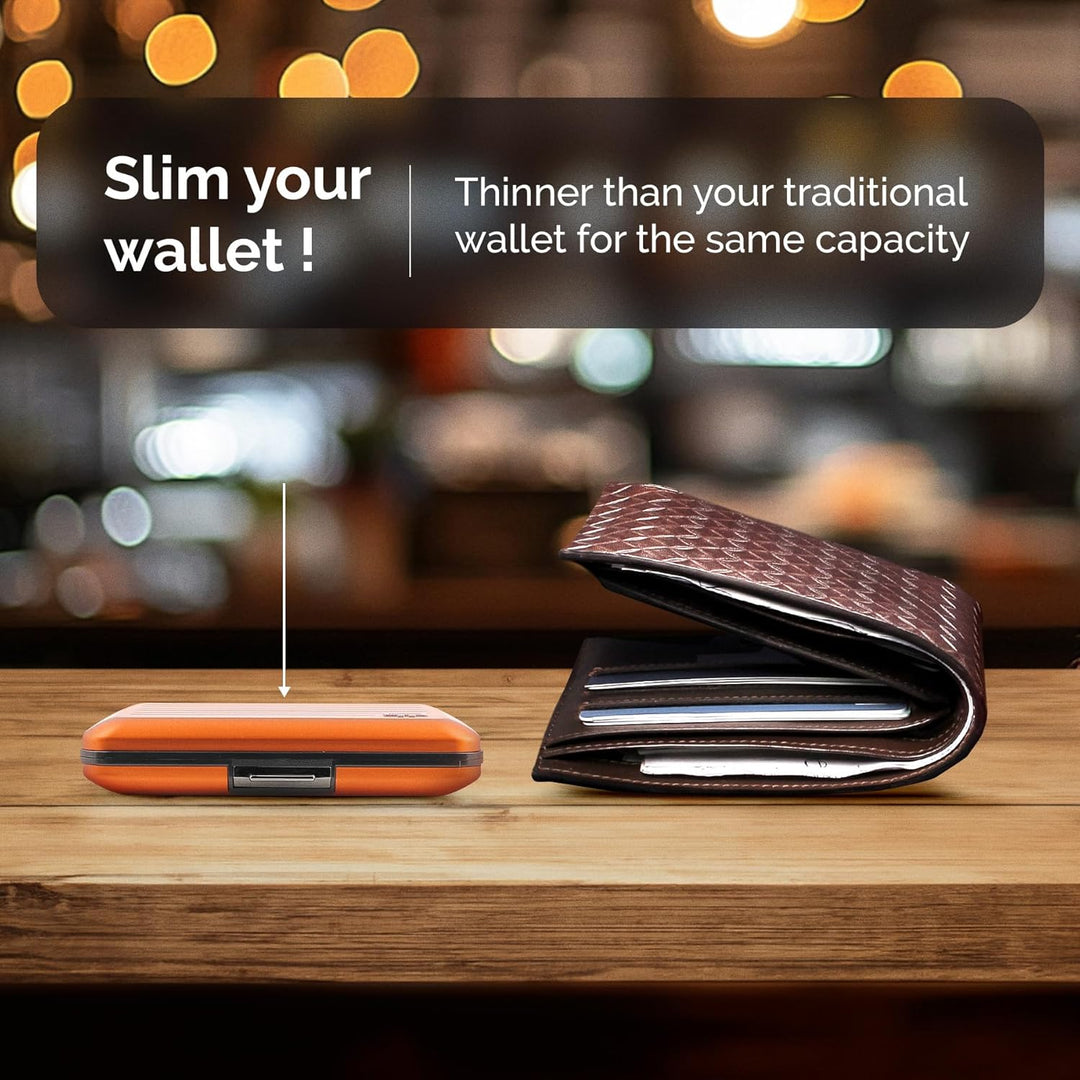 ÖGON Smart Wallets - Stockholm V2 Aluminium Geldbörse - Metallverschluss - RFID Blockierung Kartenet