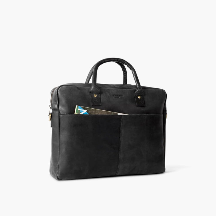 HOLZRICHTER Berlin - Grosse Aktentasche aus Leder (No 1-1), 30 x 39 x 10 cm Laptoptasche für Herren,
