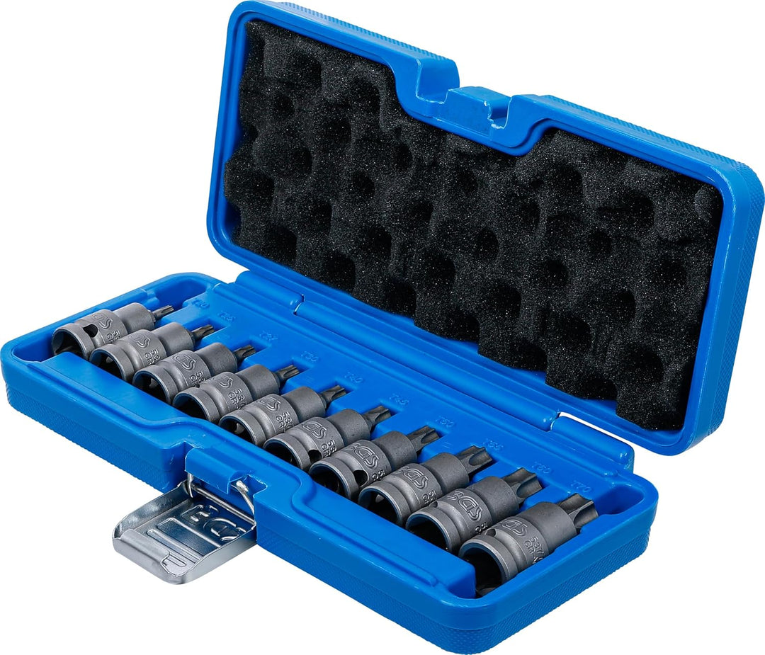 BGS 5097 | Kraft-Bit-Einsatz-Satz | 12,5 mm (1/2") | T-Profil (für Torx) T20 - T70 | 10-tlg. 10-tlg.
