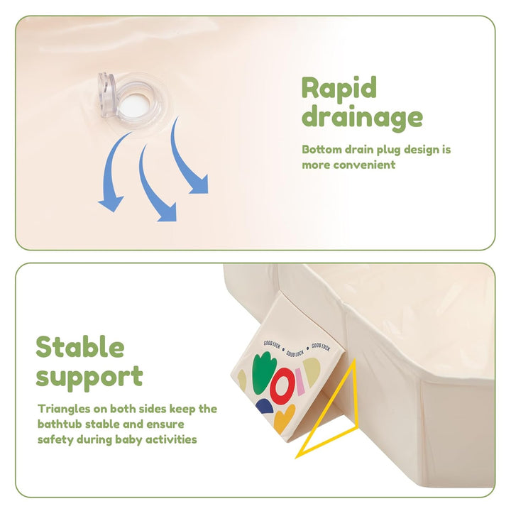 Faltbare Babybadewanne, Badewanne Kinder Grosse Kleinkindbadewanne Tragbares Duschbecken mit Newborn
