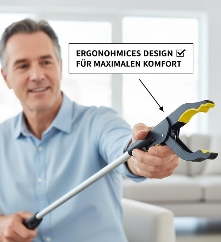 ANGEL 10er Set Greifzange 76 cm – Aluminium Müllgreifer mit Magnetspitze, Ergonomischer Handgriff, M
