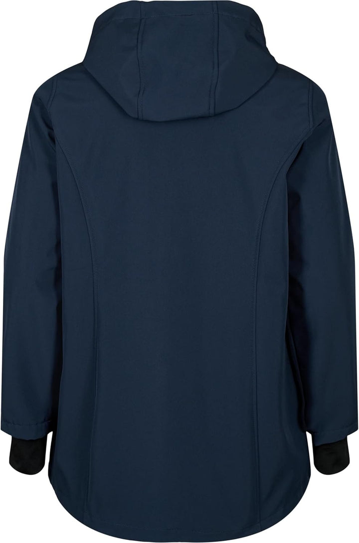 Zizzi Damen Grosse Grössen Softshell Jacke Kurz Kapuze Gr 46-48 Night Sky, 46-48 Night Sky