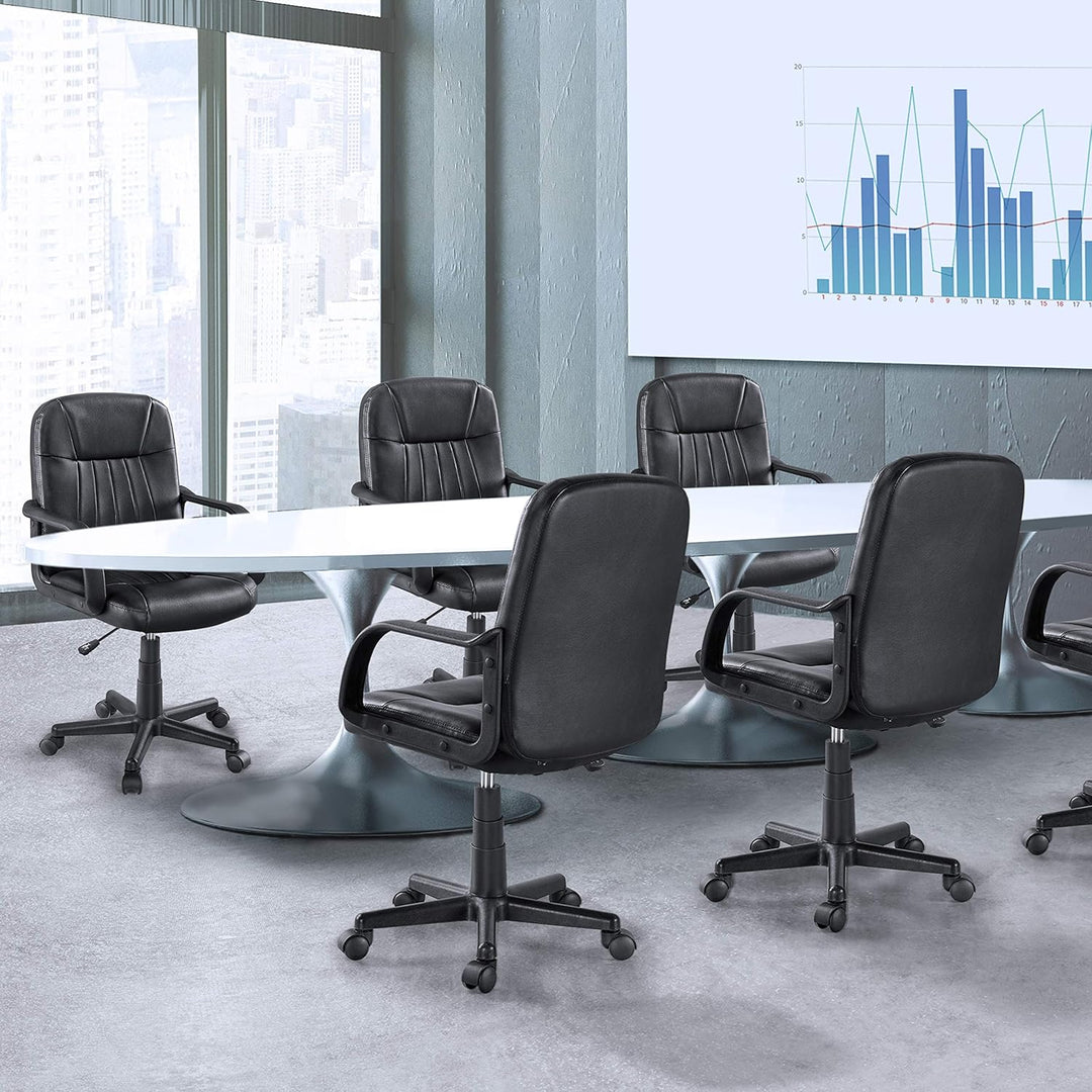 Yaheetech Bürostuhl ergonomischer Computerstuhl, Schreibtischstuhl mit Armlehne, höhenverstellbar un