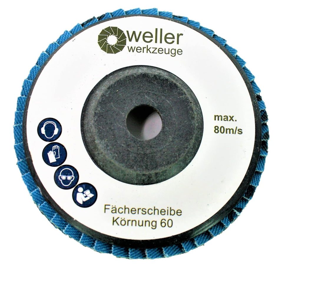 3x Fächerscheibe 76x10mm Körnung:60 passend für mini Akku Winkelschleifer wie Bosch GWS 10,8V 12V fü