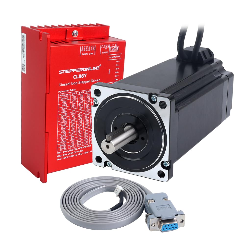 STEPPERONLINE Closed Loop Schrittmotor 1 Achse CNC KIT V2.0 12.00Nm 6.0A Nema 34 Motor & 0-8.5A 20-8