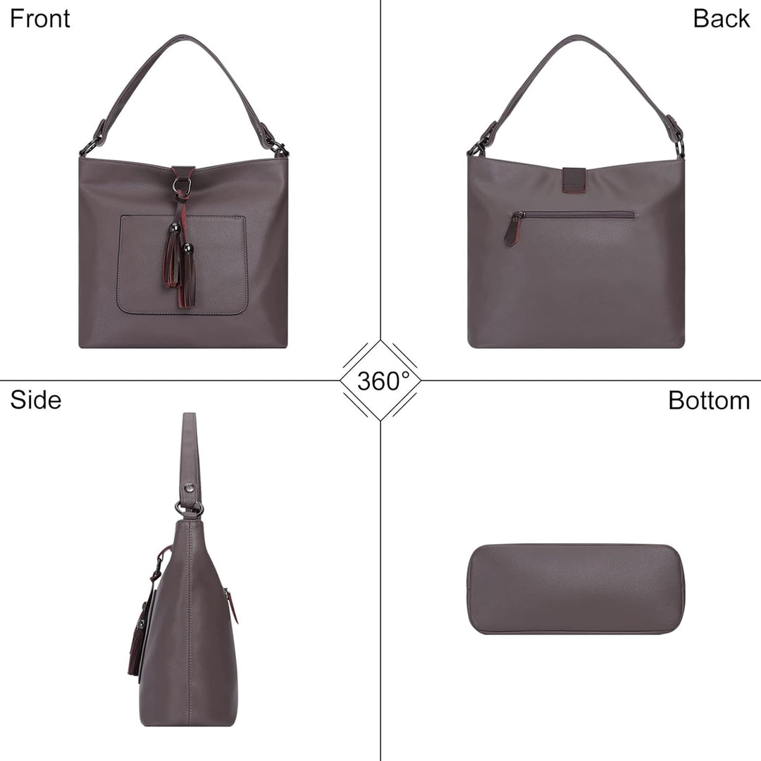 HAWEE Damen Handtasche Kunstleder Grosse Schultertasche Shopper Umhängetasche Frauen Elegante Henkel