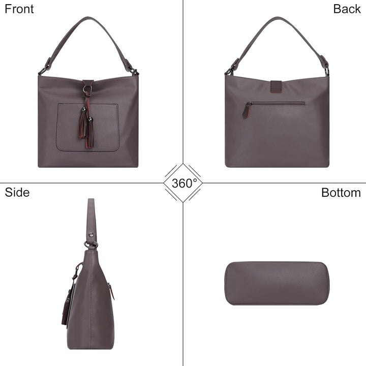 HAWEE Damen Handtasche Kunstleder Grosse Schultertasche Shopper Umhängetasche Frauen Elegante Henkel