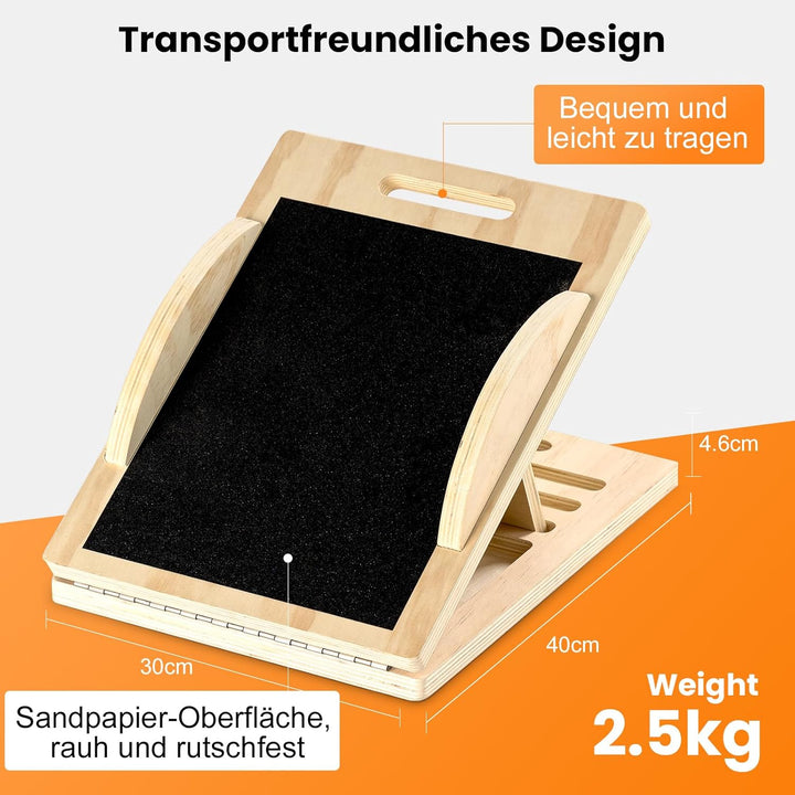 2 in 1 Wadendehner Balance Board erwachsene Schrägbrett aus Holz Gleichgewichtstrainer balanceboards