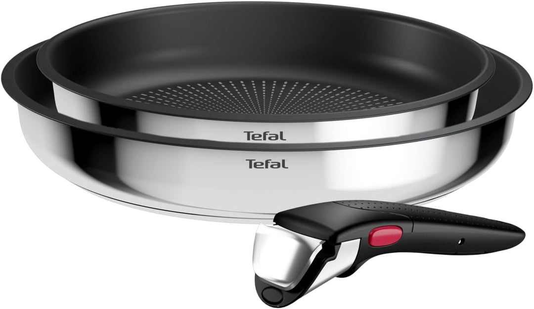 Tefal Ingenio Comfort Max 3-tlg. Pfannen-Set, Titanium Antihaftversiegelung, stapelbar, platzsparend