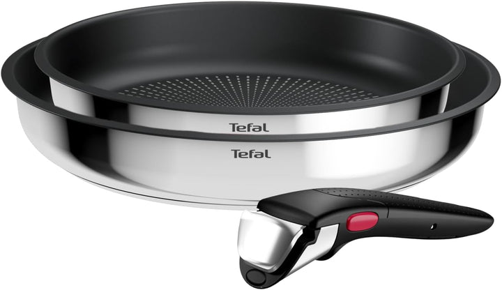 Tefal Ingenio Comfort Max 3-tlg. Pfannen-Set, Titanium Antihaftversiegelung, stapelbar, platzsparend