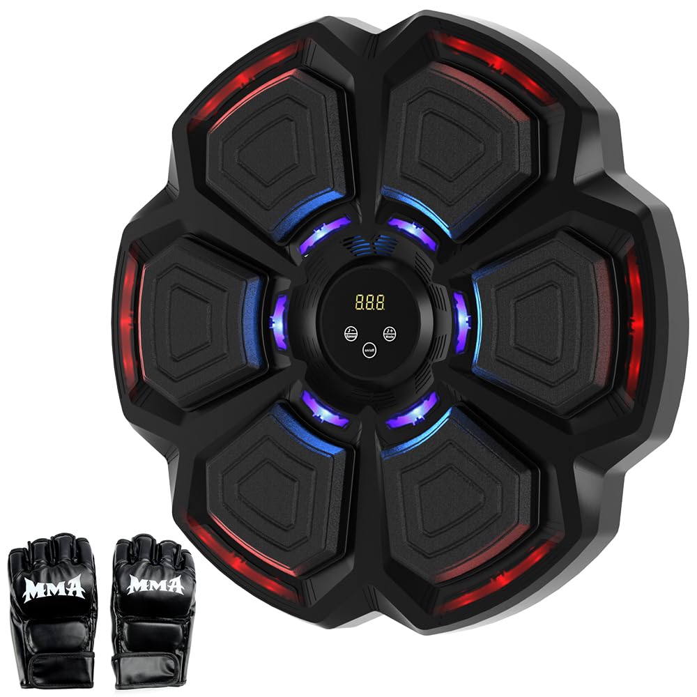 Topteng Bluetooth Music Boxing Machine mit 9 Geschwindigkeitsmodi und Zählmodus, Reaktionstraining,