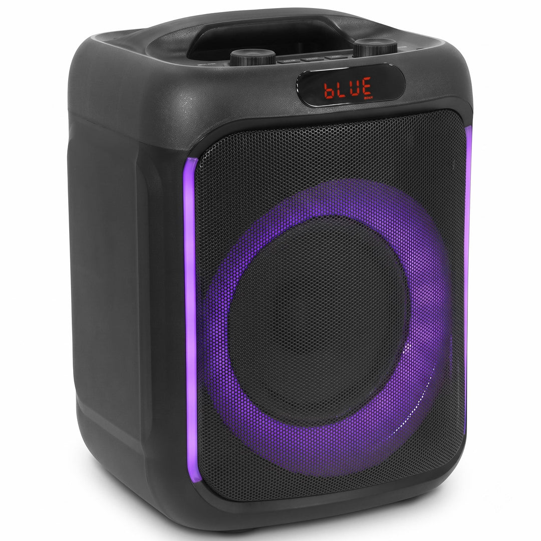 BoomTone DJ Cube 200 – Tragbarer Karaoke-Lautsprecher 200 W mit Bluetooth 5.0, integriertem LED-Lich