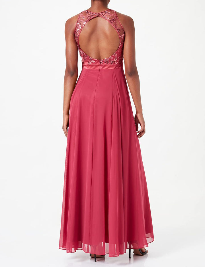 Vera Mont Damen Partykleid 44 Rot (Light Cranberry 4288), 44 Rot (Light Cranberry 4288)