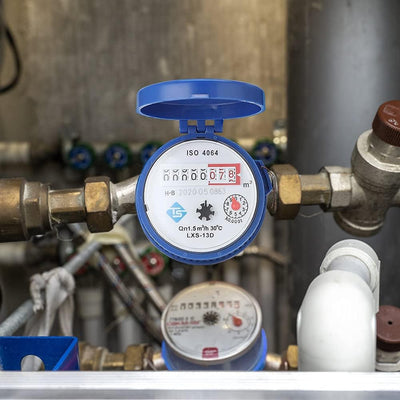 Wasserzähler Garten 1/2 Zoll, Geeicht Kalt Wasseruhr, Zapfhahnzähler Mit Montagezubehör Und Schutzab