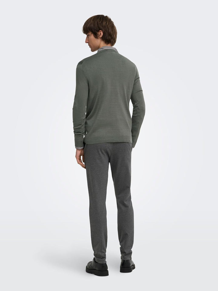 Only &amp; Sons Male Strickpullover ONSWYLER Pullover S Beluga, S Beluga