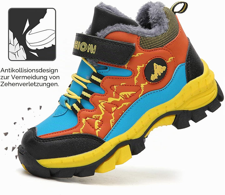 ZYLDK Kinder Winterschuhe Warm Gefütterte Winterboots Jungen Mädchen Trekkingschuhe Schneestiefel Ba
